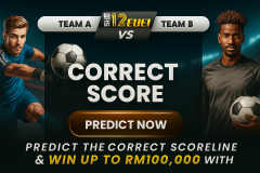 Predict the Correct Score at 12CUCI – Win Up to RM100,000 w